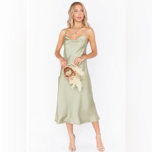 Show me your Mumu- NWT Verona Cowl Dress Sz XL- Sayin Moss Green